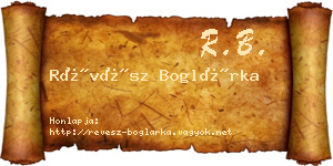 Révész Boglárka névjegykártya